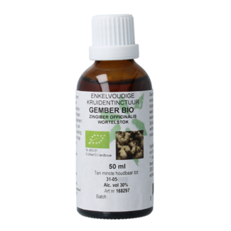 Cruydhof Cruydhof Zingiber officinalis rhiz/ginger tincture organic 50 Millilitre