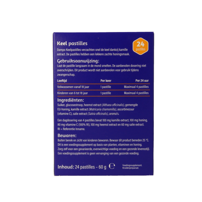 Pastillas para la garganta 24 unidades