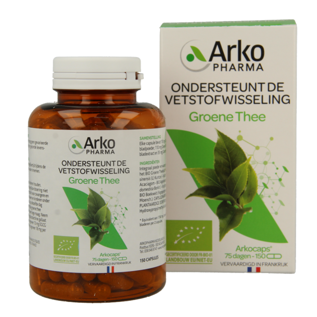 Té verde bio 150 cápsulas vegetarianas