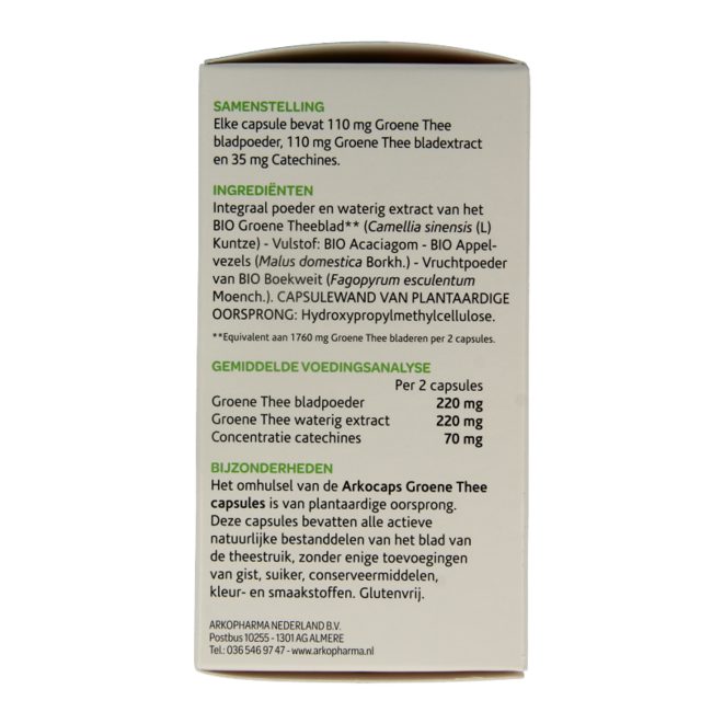 Té verde bio 150 cápsulas vegetarianas