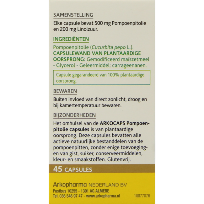 Aceite de semilla de calabaza 45 cápsulas