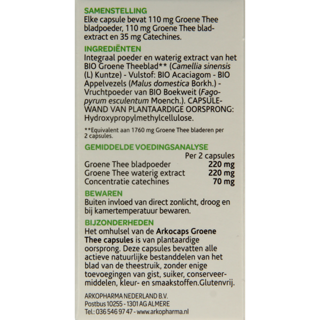 Arkocaps Tè Verde Bio 45 Capsule