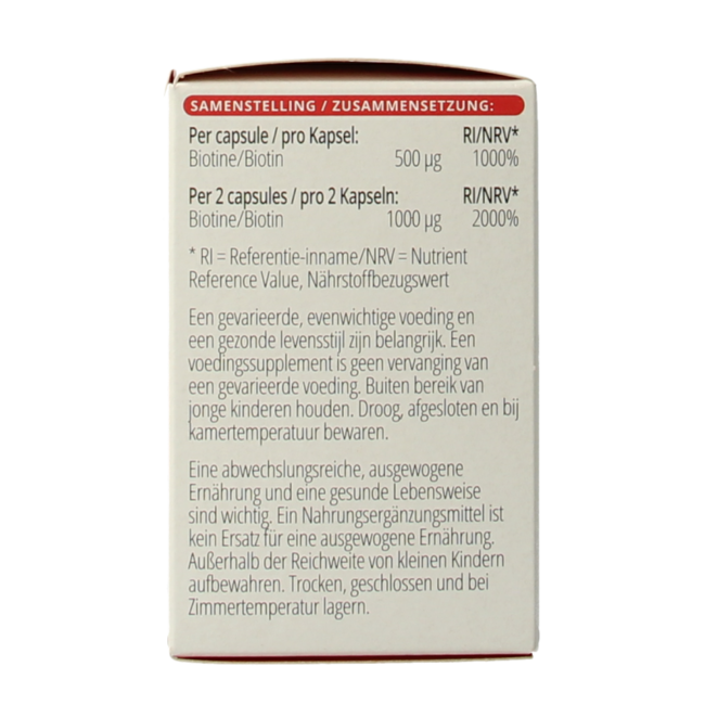 Biotine 500 µg 100 Capsules