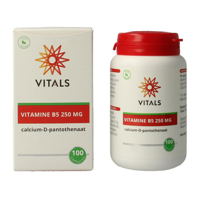 Vitamine B5 250mg 100 Capsules