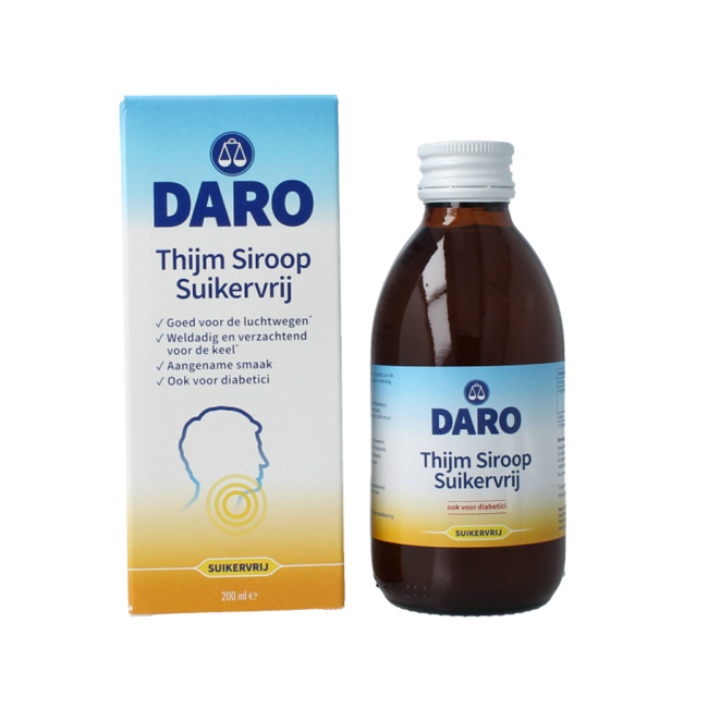 Sirop de thym sans sucre 200 ml