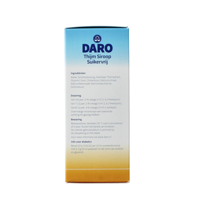 Sciroppo di Timo senza zucchero 200 Millilitri