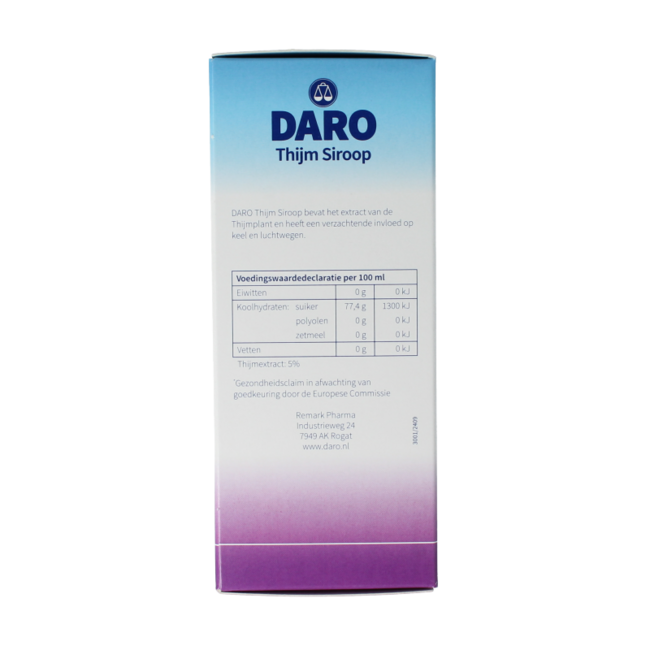 Sirop de thym 200 ml