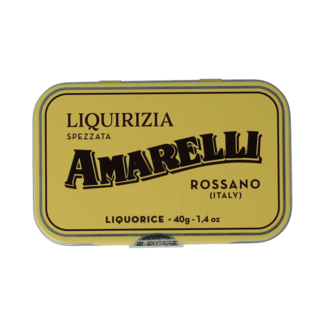 Amarelli Amarelli Laurierdrop blikje brokken puur 40 Gram