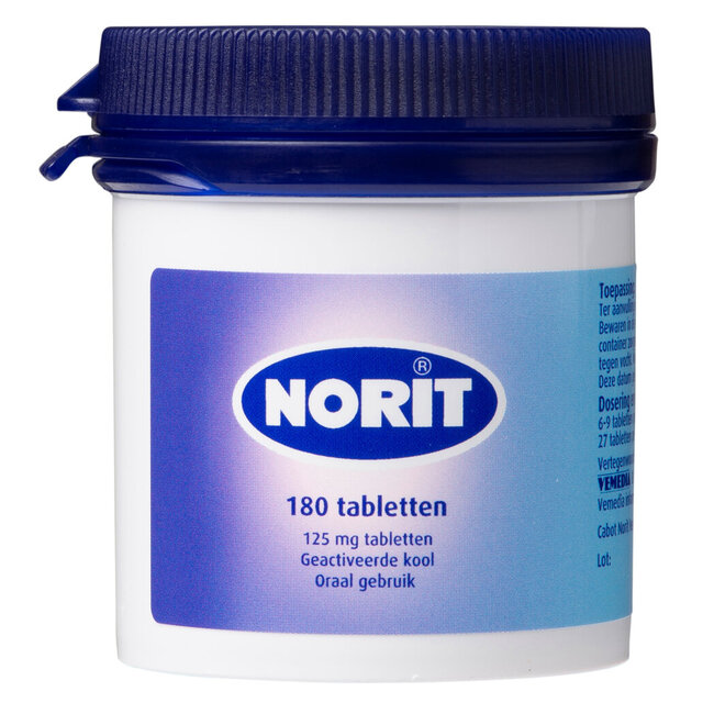 Norit 125 mg, 180 comprimés