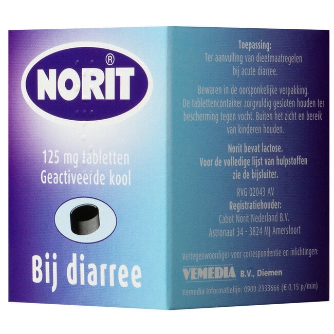 Norit 125mg 50 Comprimidos