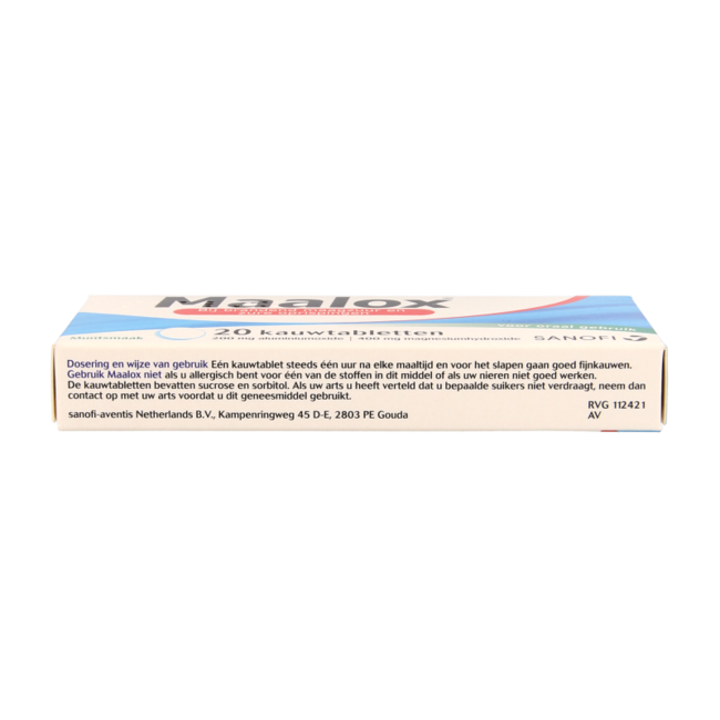 Maalox Comprimidos Masticables 200/400mg 20 Comprimidos Masticables