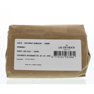 Jacob Hooy Réglisse non pelée moulue 250 g