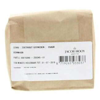 Jacob Hooy Jacob Hooy Sliced Liquorice 250 Gram