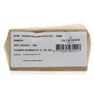 Jacob Hooy Jacob Hooy Whole Psyllium Seeds 250 Gram