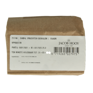 Jacob Hooy Sabal vruchten/zaagpalmbessen gemalen 250 Gram