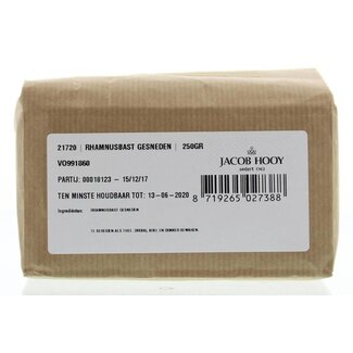 Jacob Hooy Jacob Hooy Buckthorn bark alder buckthorn bark cut 250 Gram