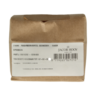 Jacob Hooy Jacob Hooy Rhubarb Root cut 250 Gram
