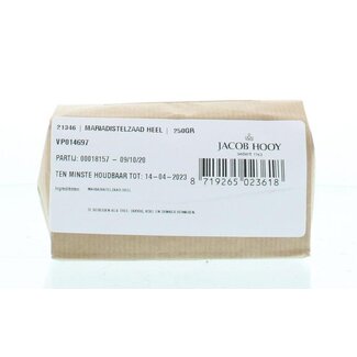 Jacob Hooy Jacob Hooy Milk Thistle Seed 250 Gram