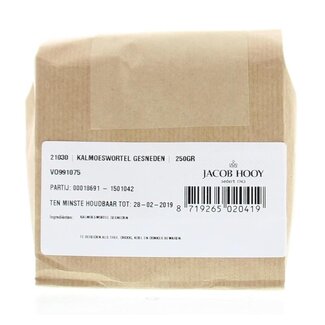 Jacob Hooy Jacob Hooy Unpeeled Sliced Calamus Root 250 Gram