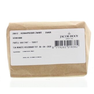 Jacob Hooy Jacob Hooy Black henna powder 250 Gram