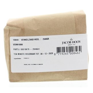 Jacob Hooy Whole Fennel Seeds 250g