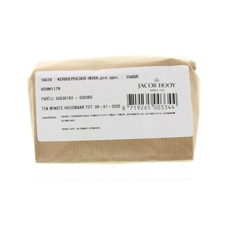 Jacob Hooy Curry Powder India 250 Gram