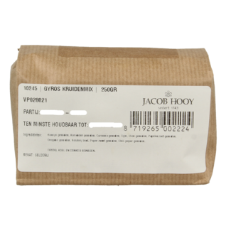 Jacob Hooy Jacob Hooy Gyros Seasoning 250 Gram