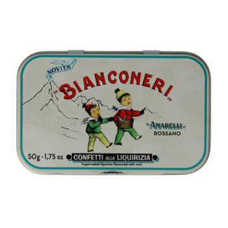 Amarelli Lata de regaliz con menta blanca 50 gramos