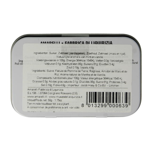 Laurierdrop blikje pepermunt wit 50 Gram