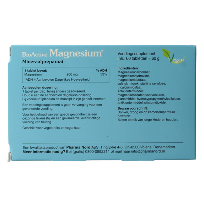BioActive magnesium 60 comprimidos