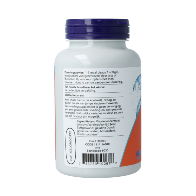 Omega-3 Básico aceite de pescado 180 mg EPA 120 mg DHA 100 perlas