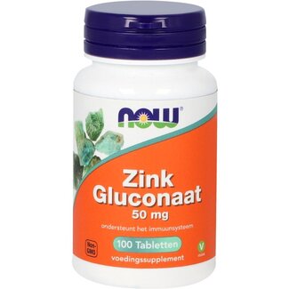NOW Gluconato de zinc 50mg 100 comprimidos