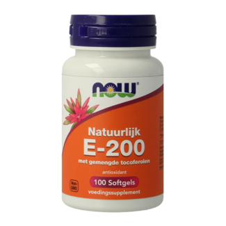 NOW Vitamina E-200 tocoferoli misti naturali 100 Softgel