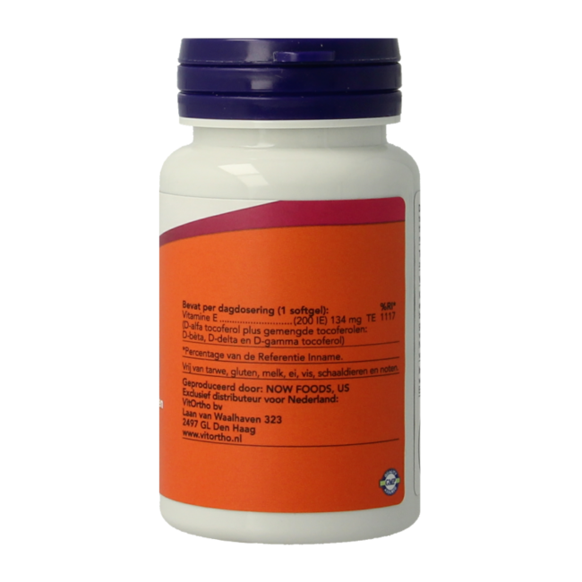 Vitamine E-200 tocophérols mixtes naturels 100 capsules molles