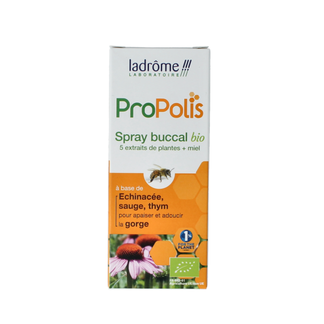 Ladrome Propolis throat and mouth spray organic 30 Millilitres