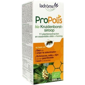 Ladrome Jarabe pectoral de hierbas con própolis sin azúcar bio 150 mililitros