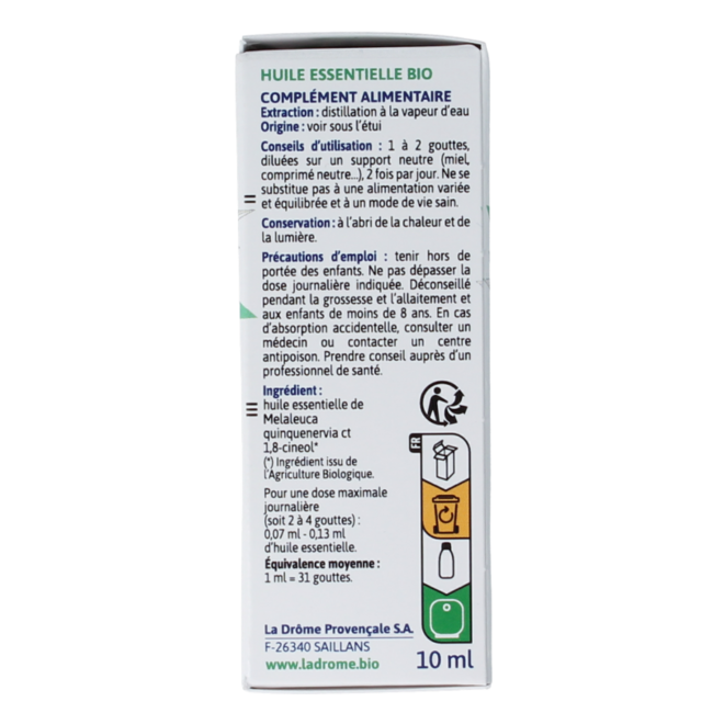 Ladrome Aceite de Niaouli 10 mililitros