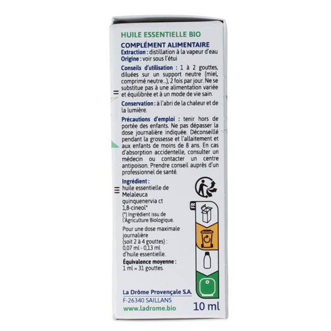 Ladrome Niaouli oil 10 Millilitres