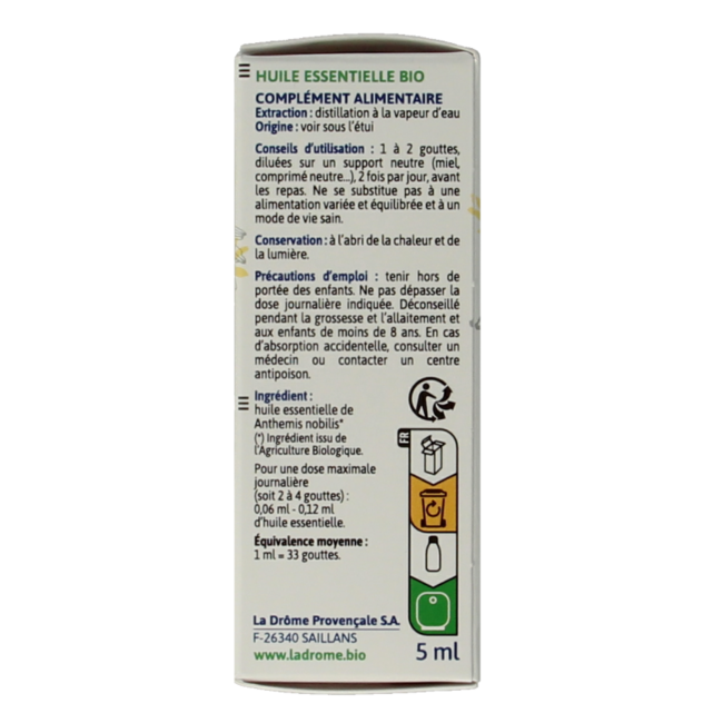 Ladrome Roman chamomile organic 5 Millilitres
