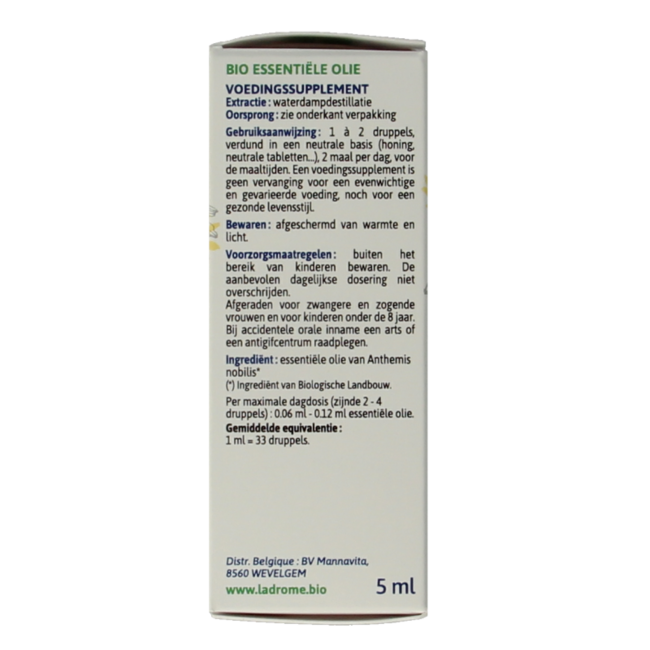 Ladrome Roman chamomile organic 5 Millilitres