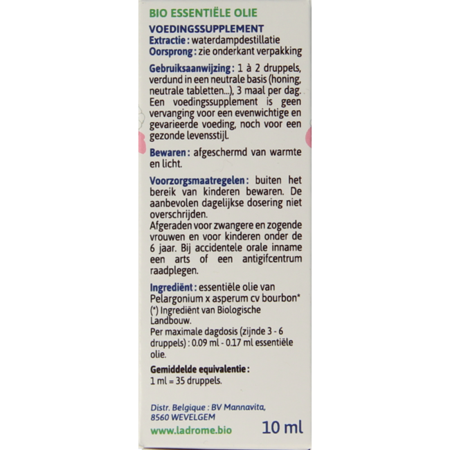 Aceite esencial de geranio rosa bio 10 ml