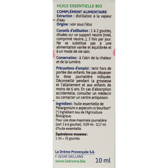 Roos geranium olie bio 10 Milliliter