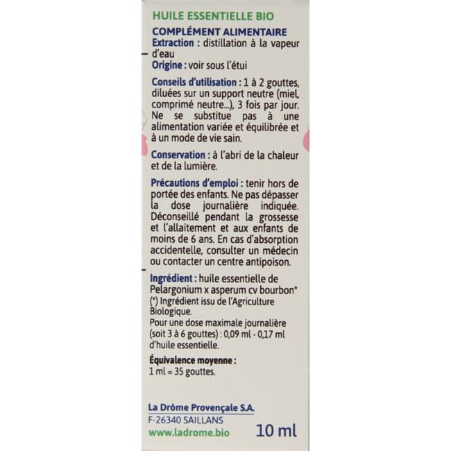 Rosen-Geranienöl Bio 10 Milliliter