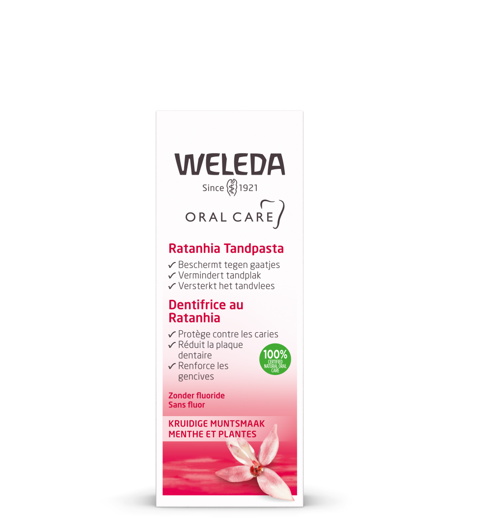 Weleda Pasta de dientes de ratania para el cuidado bucal 75 mililitros