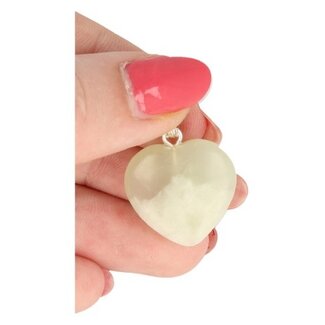 Ruben Robijn Ruben Robijn gemstone heart pendant 20mm jade 1 piece