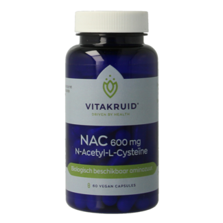 Vitakruid NAC 600mg N-Acetyl-L-Cysteine 60 Vegetarische capsules