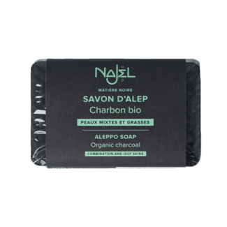 Najel Aleppo Jabón de Alepo Najel con aceite de oliva y carbón 100 g