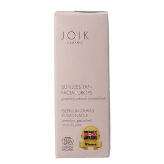 Joik Organics Joik Organics Krople samoopalające do twarzy 30 mililitrów