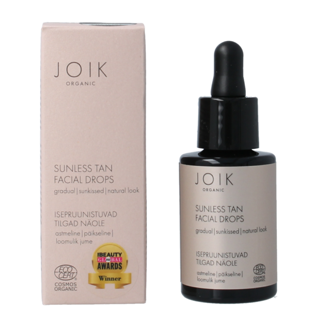 Gocce Viso Autoabbronzanti Joik Organics Senza Sole 30 Millilitri