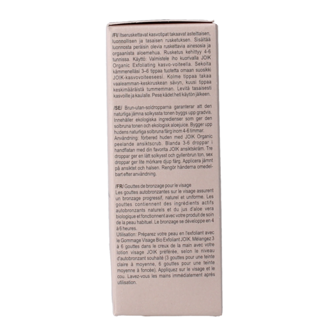 Joik Organics Sunless tan facial drops 30 Milliliter